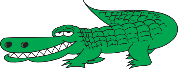 Majestic alligator in transparent vector