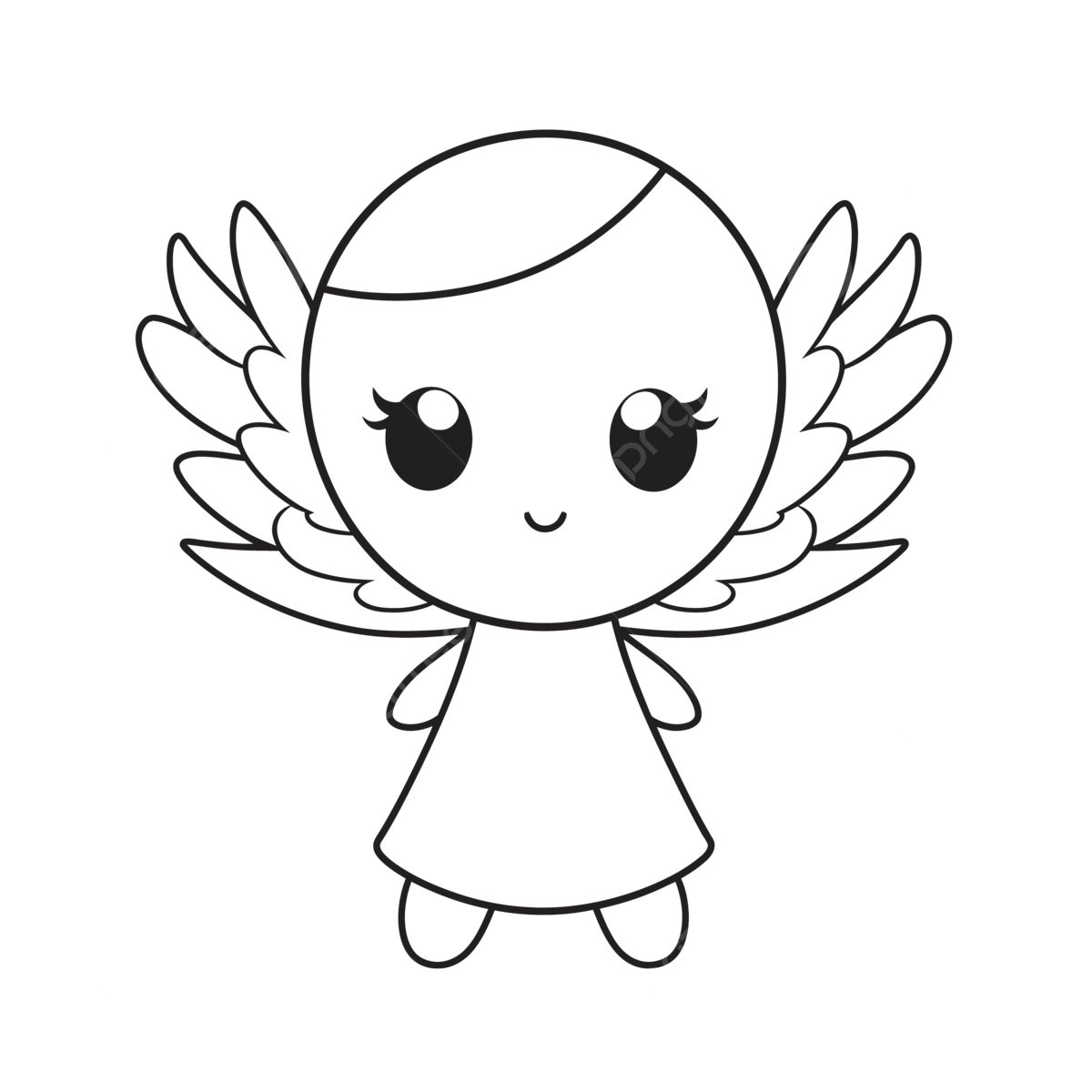 Angel outline png transparent images free download vector files