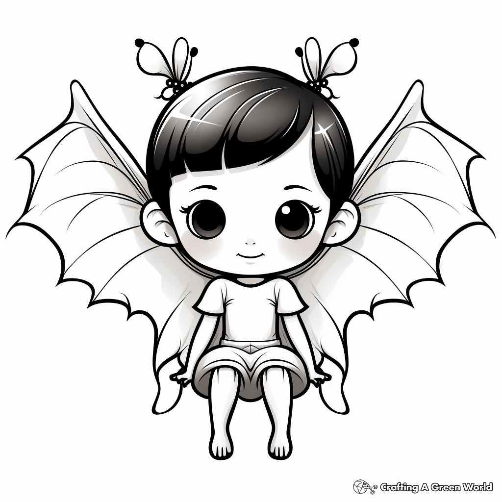 Bat wings coloring pages