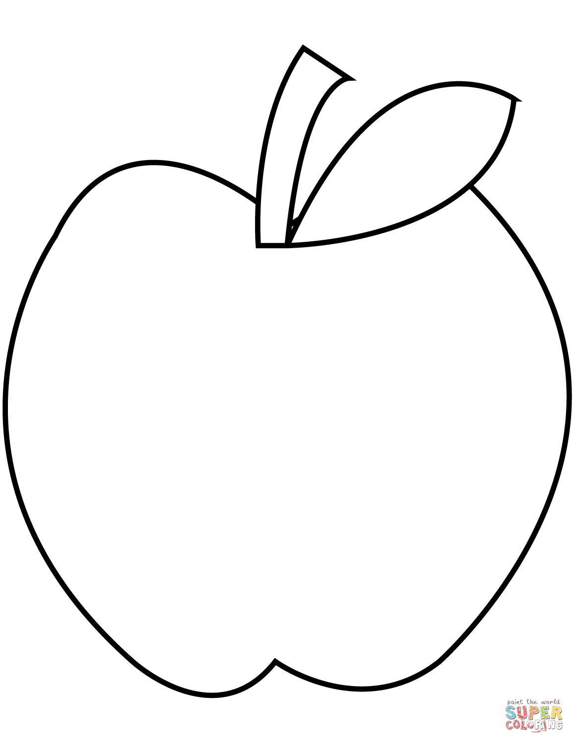 Apple coloring page free printable coloring pages
