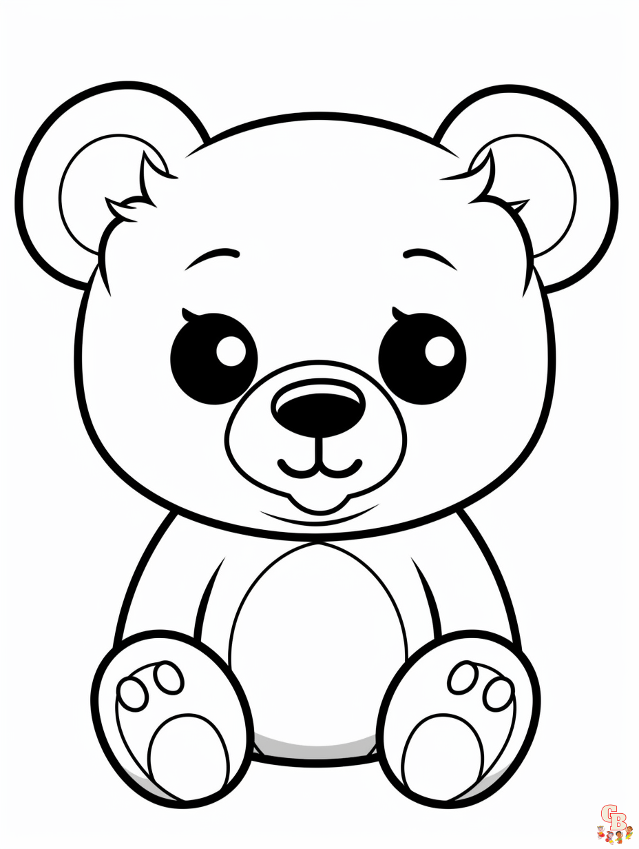 Cute and free teddy bear coloring pages for kids