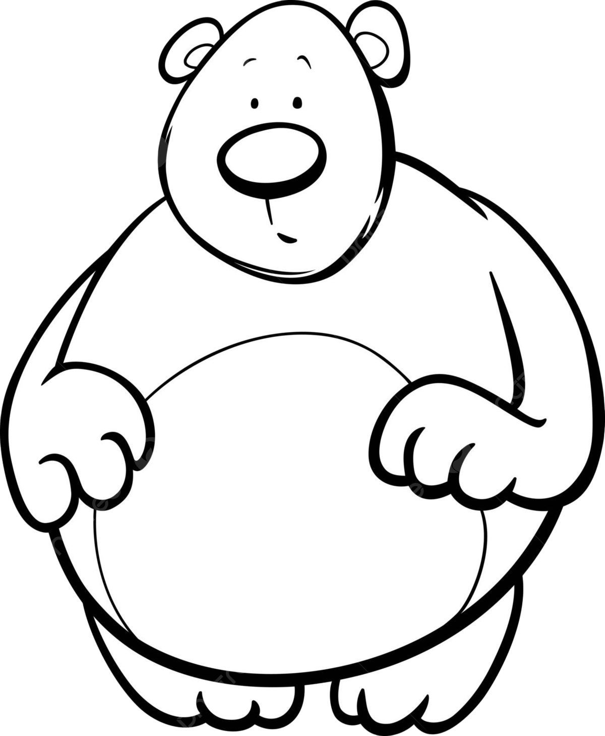 Cartoon bear coloring page coloring book bear cartoon vector coloring book bear cartoon png and vector with transparent background for free download