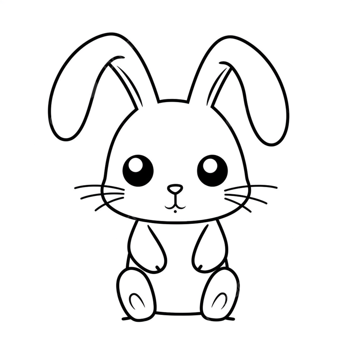 Rabbit cartoon outline png transparent images free download vector files