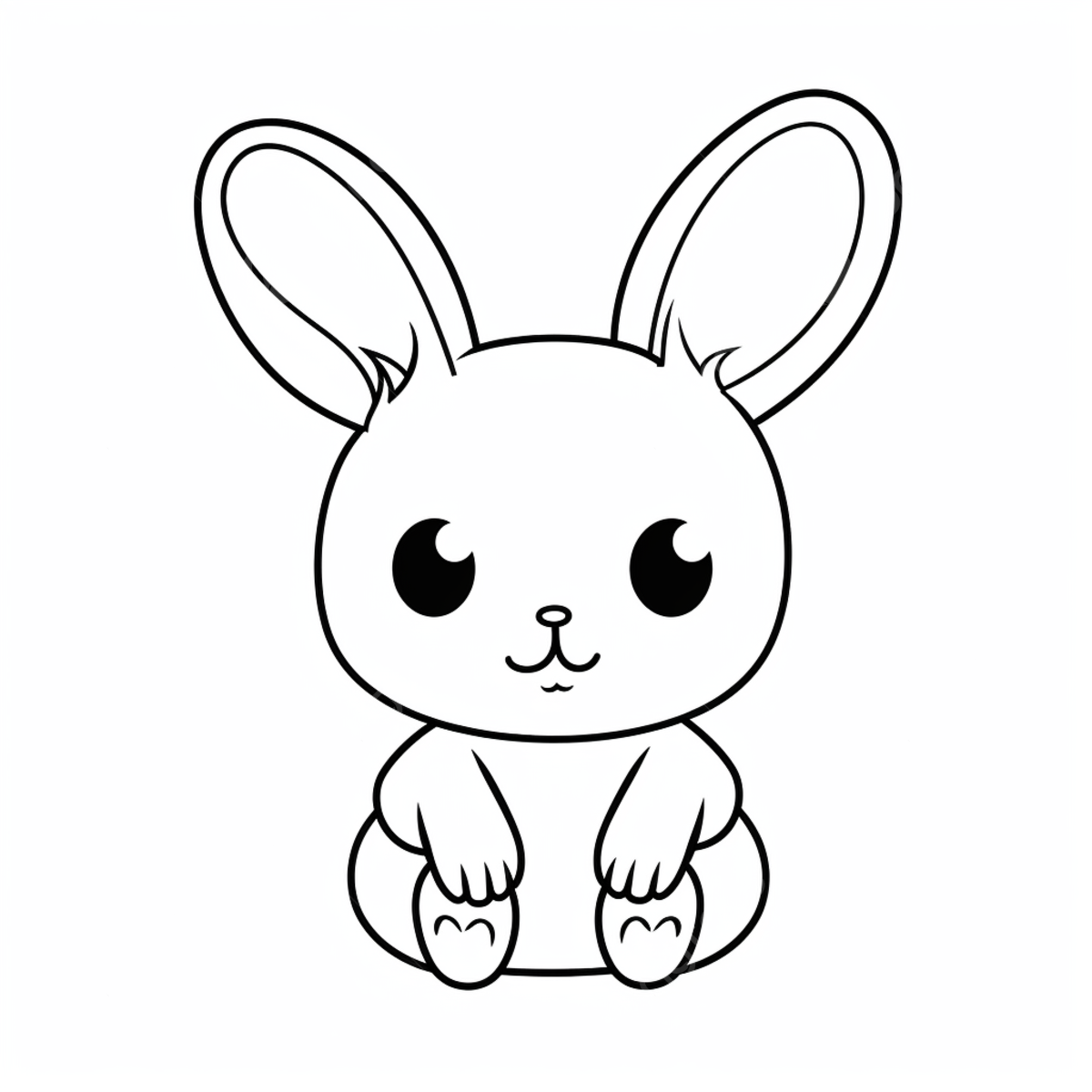 Cartoon bunny outline png transparent images free download vector files