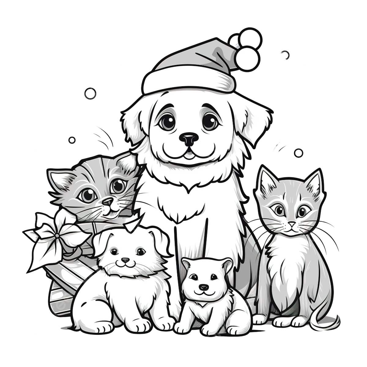 Funny cat outline art png transparent images free download vector files