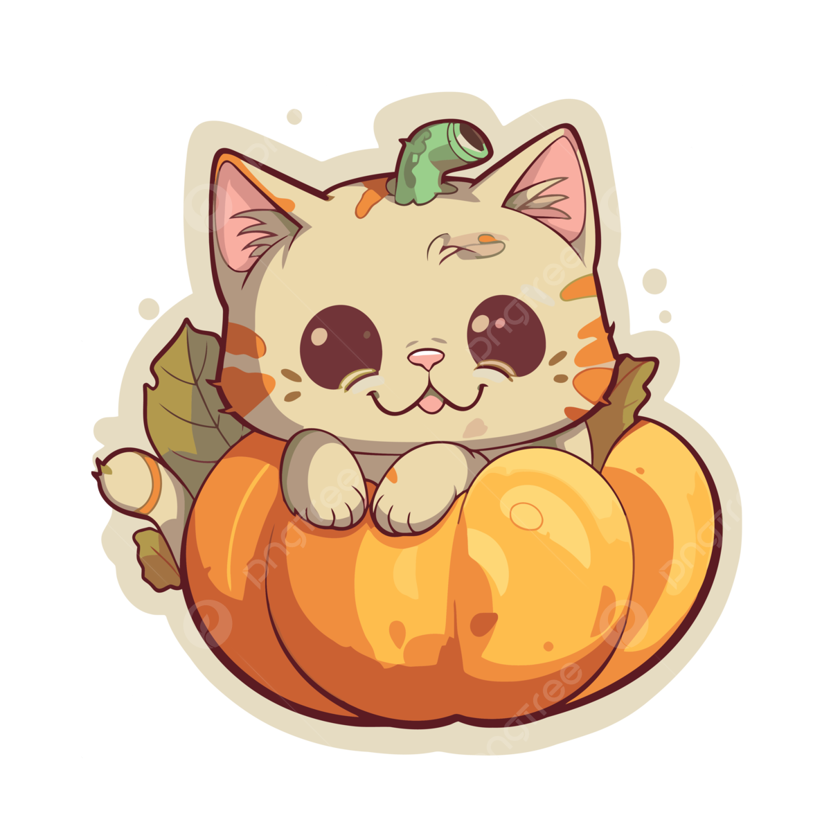 Pumpkin cat png transparent images free download vector files