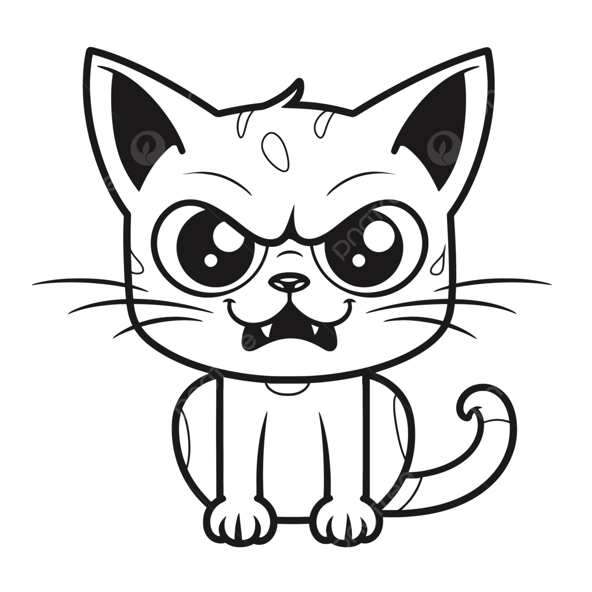 Scary cat vector art png images free download on