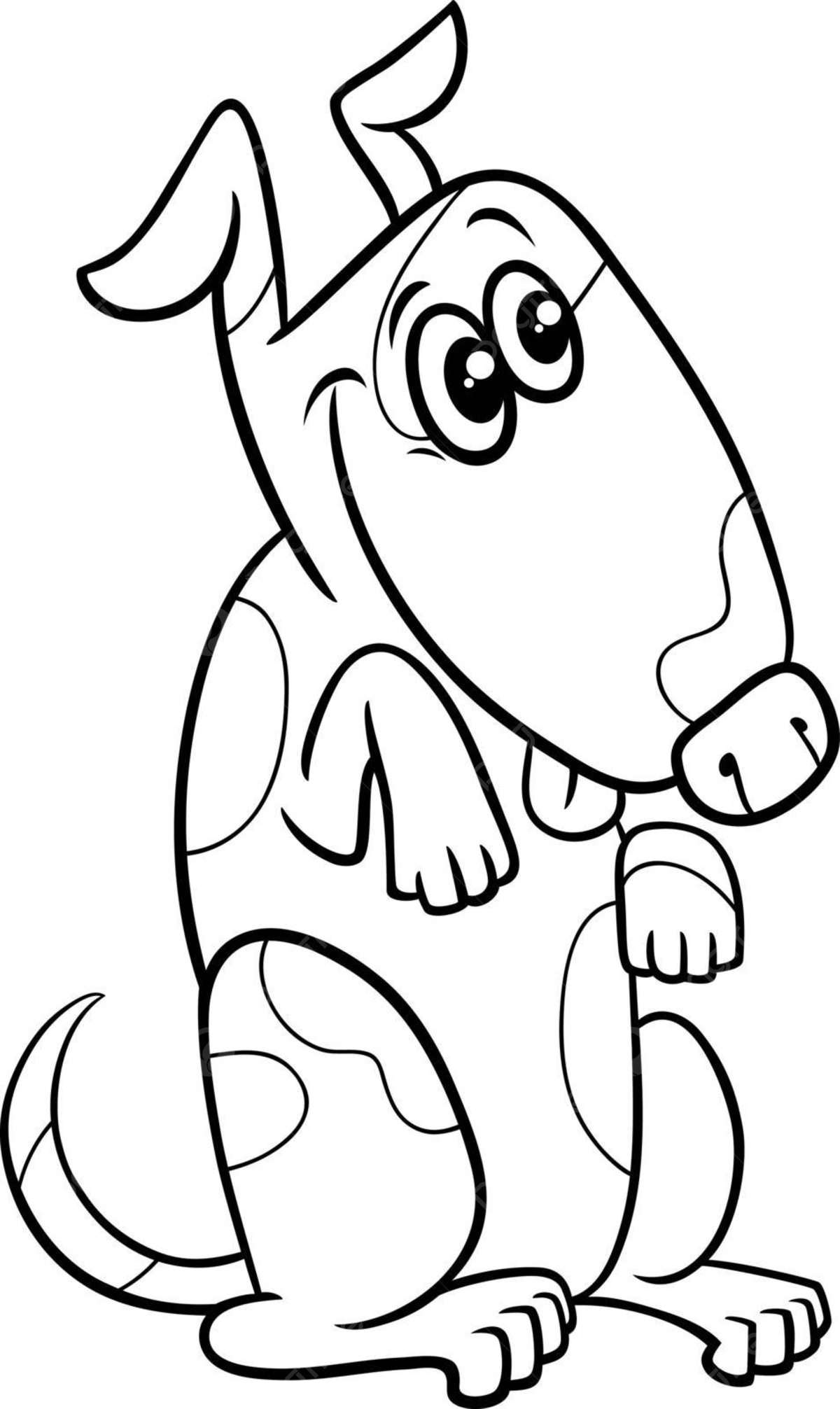 Cartoon spotted dog animal character coloring page cartoon cheerful design vector cartoon cheerful design png and vector with transparent background for free download