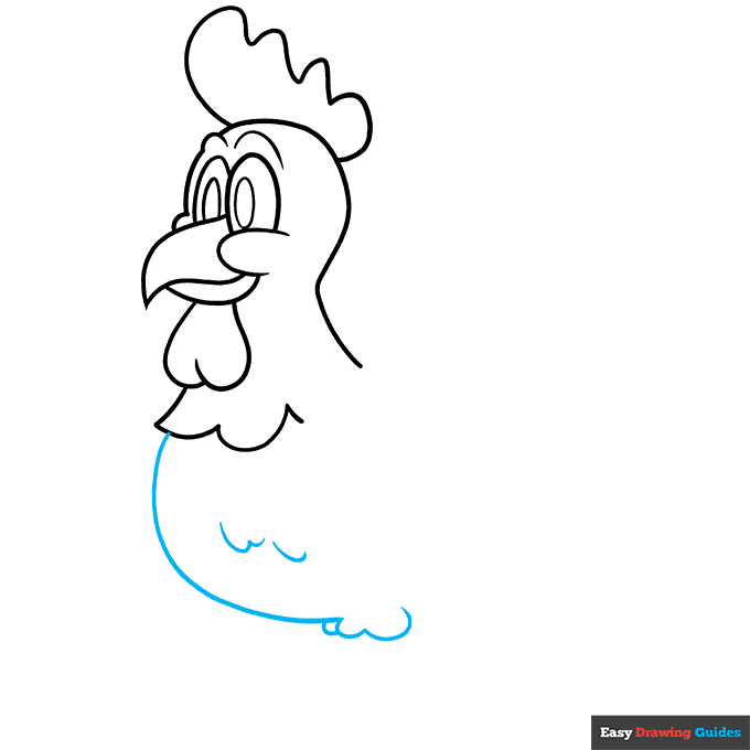 How to draw a cartoon chicken
