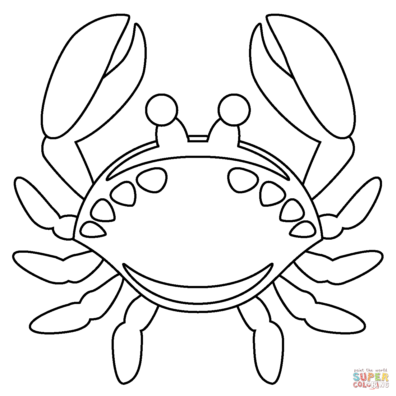 Crab emoji coloring page free printable coloring pages