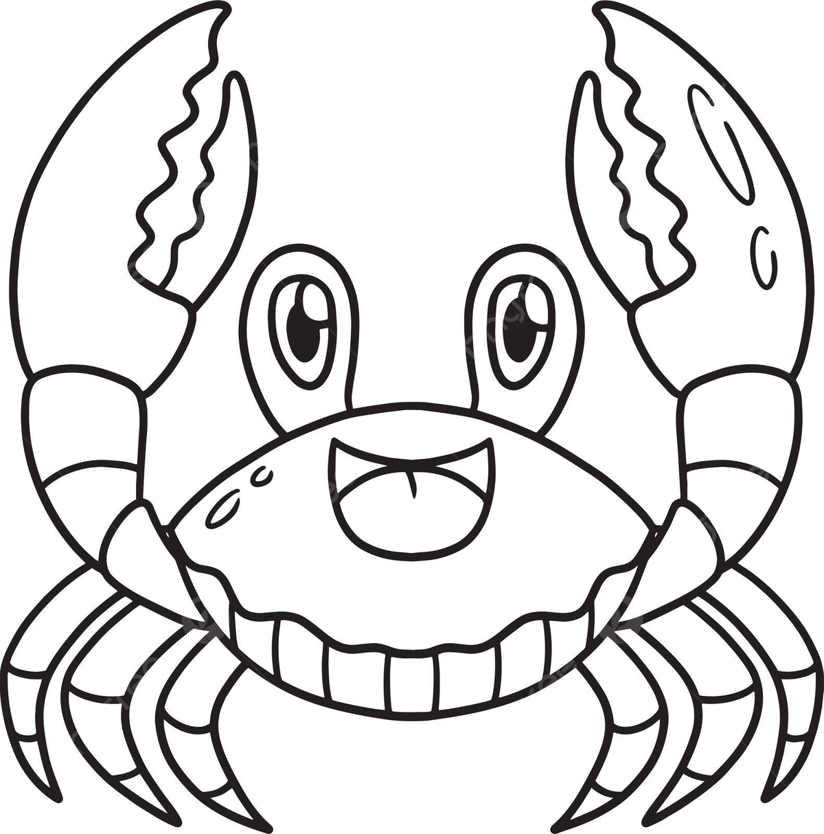 Coloring page of a jamaican crab in red isolated for kids vector crab drawing ring drawing kid drawing png and vector with transparent background for free download