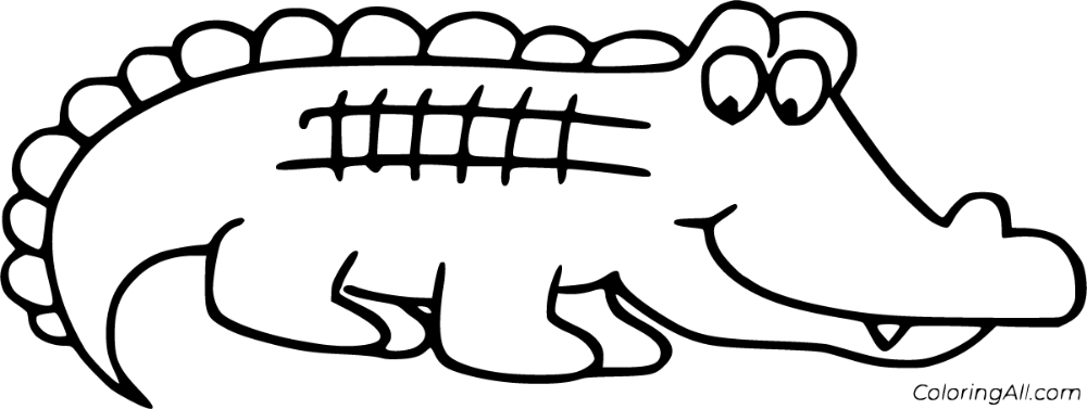 Colorful alligator colorg pages