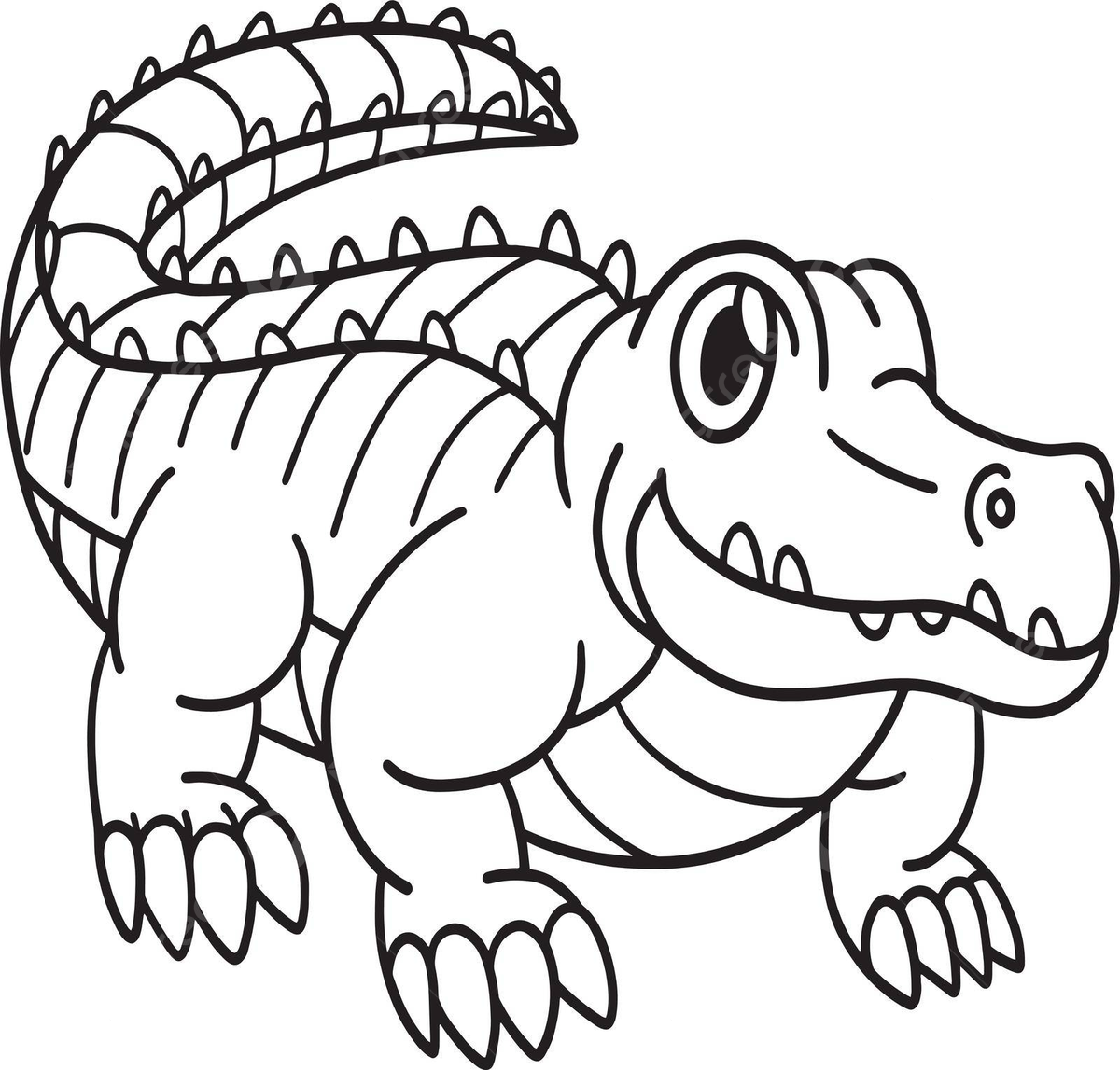 Crocodile isolated coloring page for kids jungle predator toddler vector jungle predator toddler png and vector with transparent background for free download