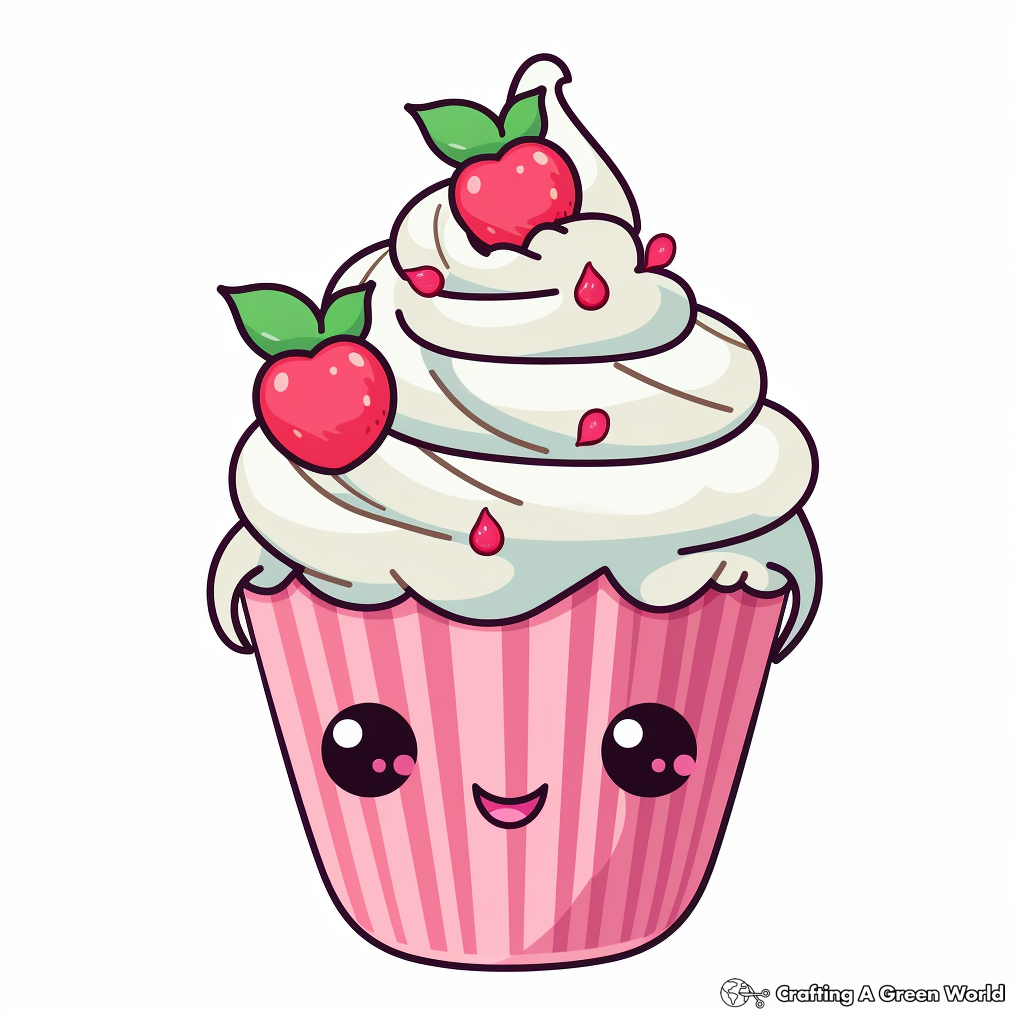 Cupcake coloring pages