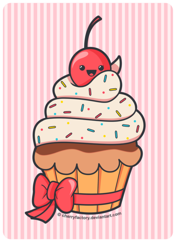 Cute cupcake by cherryfactorydeviantart cute cupcake drawing cupcake drawing cartoon cupcakes
