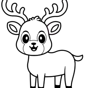 Deer coloring pages printable for free download
