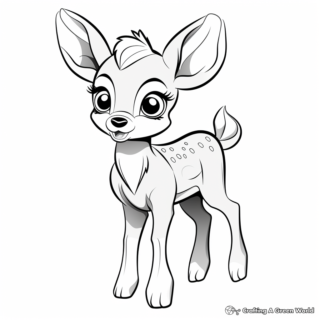 Easy deer coloring pages