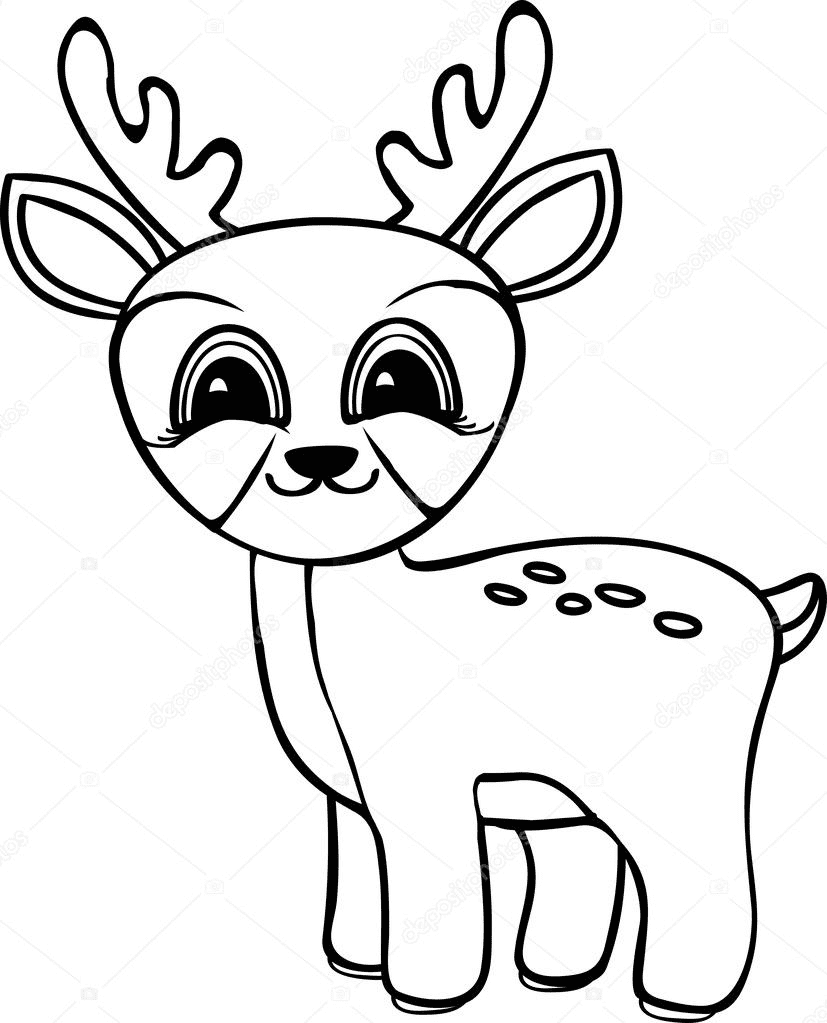 Deer coloring pages printable for free download