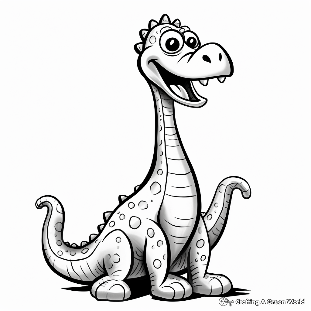 Long neck dinosaur coloring pages
