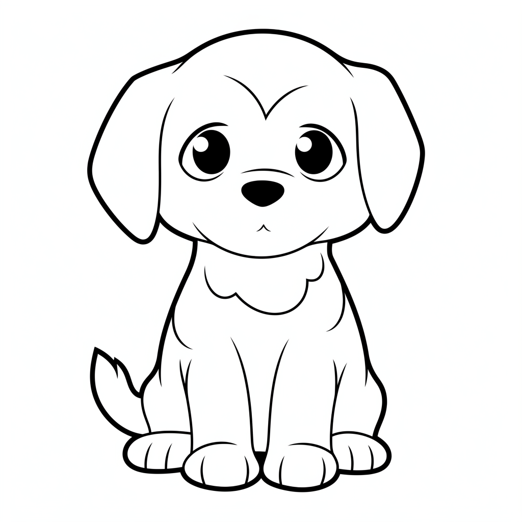 Simple dog by coloringcorner on