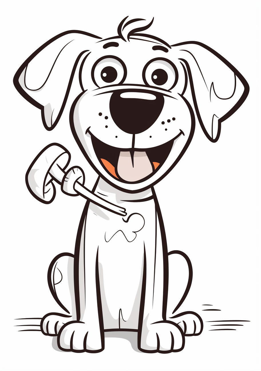 Cartoon themed dog coloring s