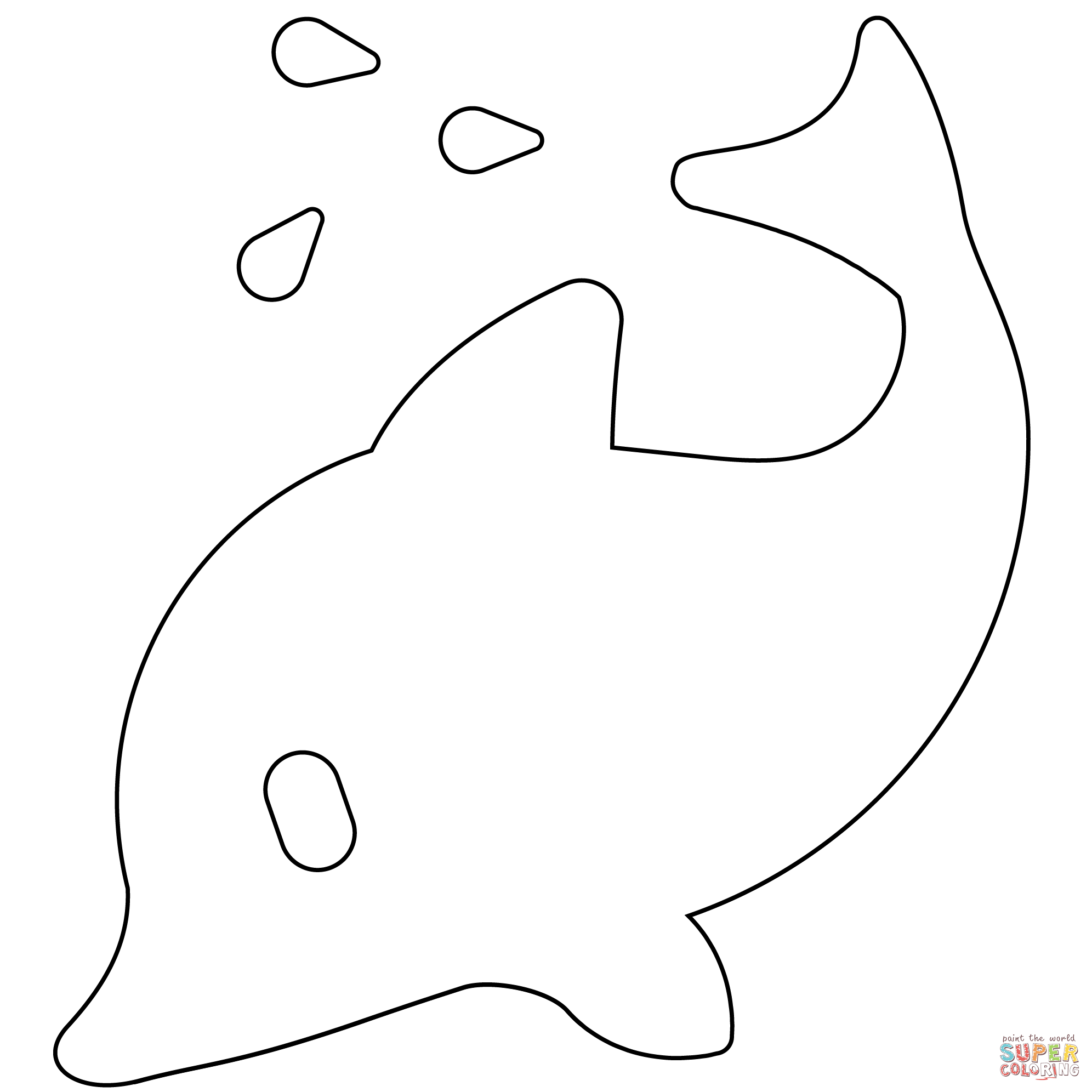 Dolphin emoji coloring page free printable coloring pages