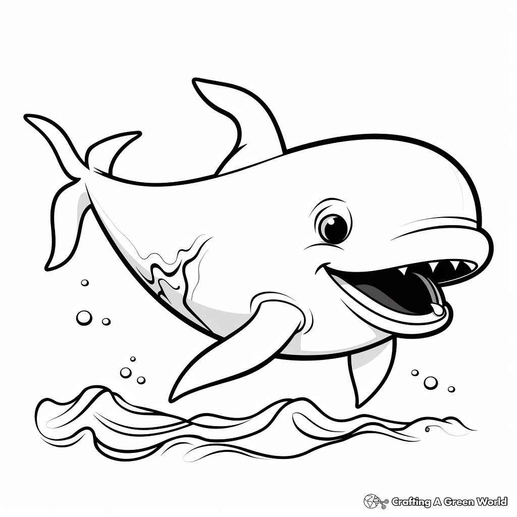 Cute whale coloring pages