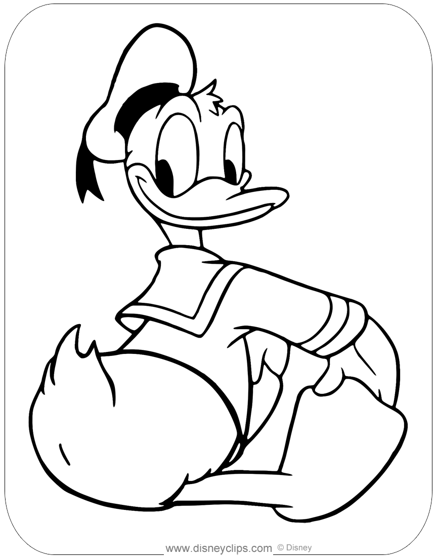 Printable donald duck coloring pages
