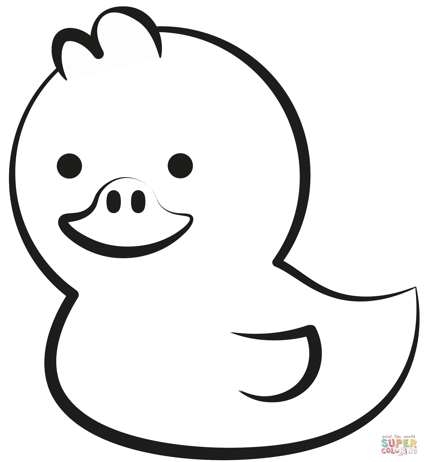 Cute duckling coloring page free printable coloring pages