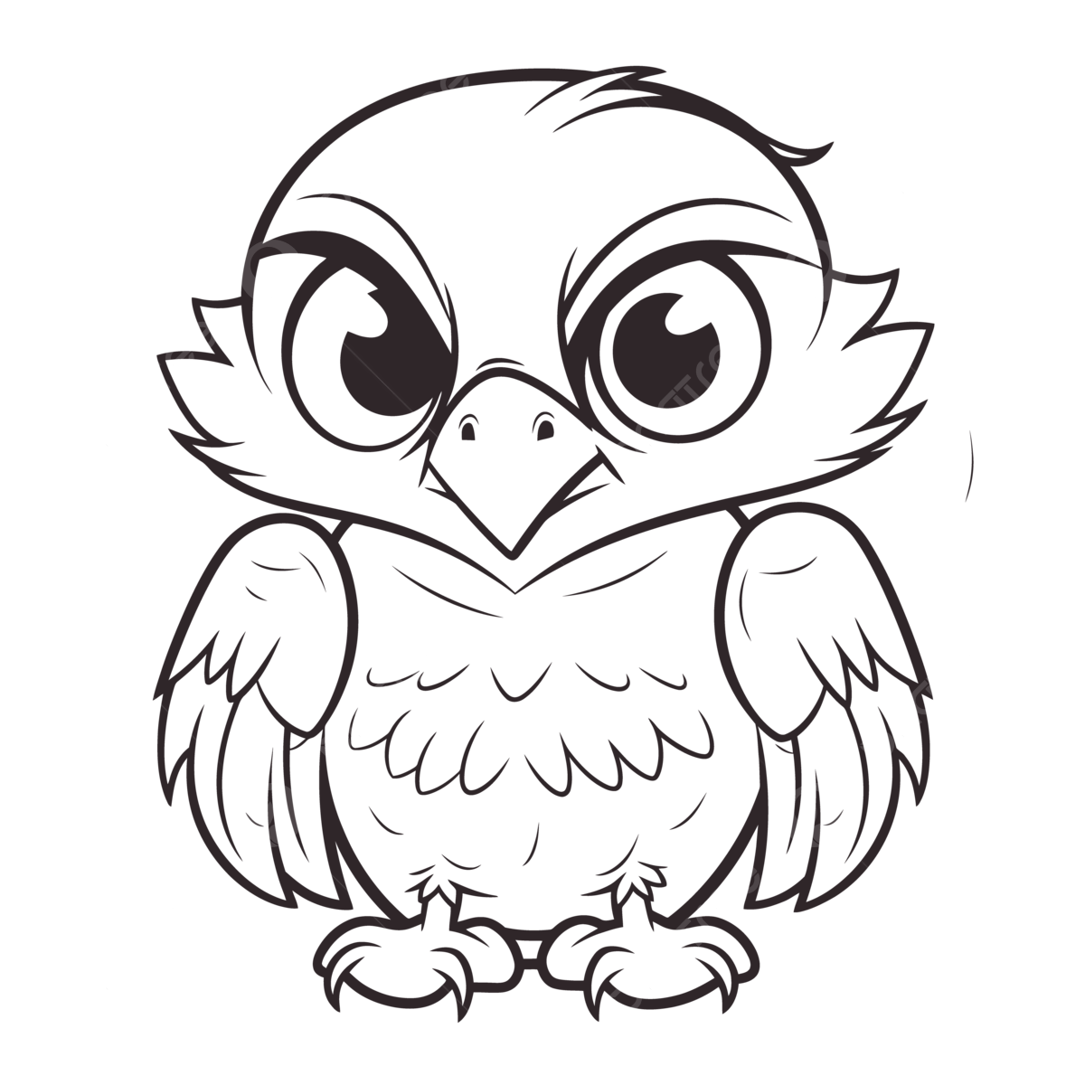 Cute cartoon owl picture coloring page outline sketch drawing vector eagle picture drawing eagle picture outline eagle picture sketch png and vector with transparent background for free download