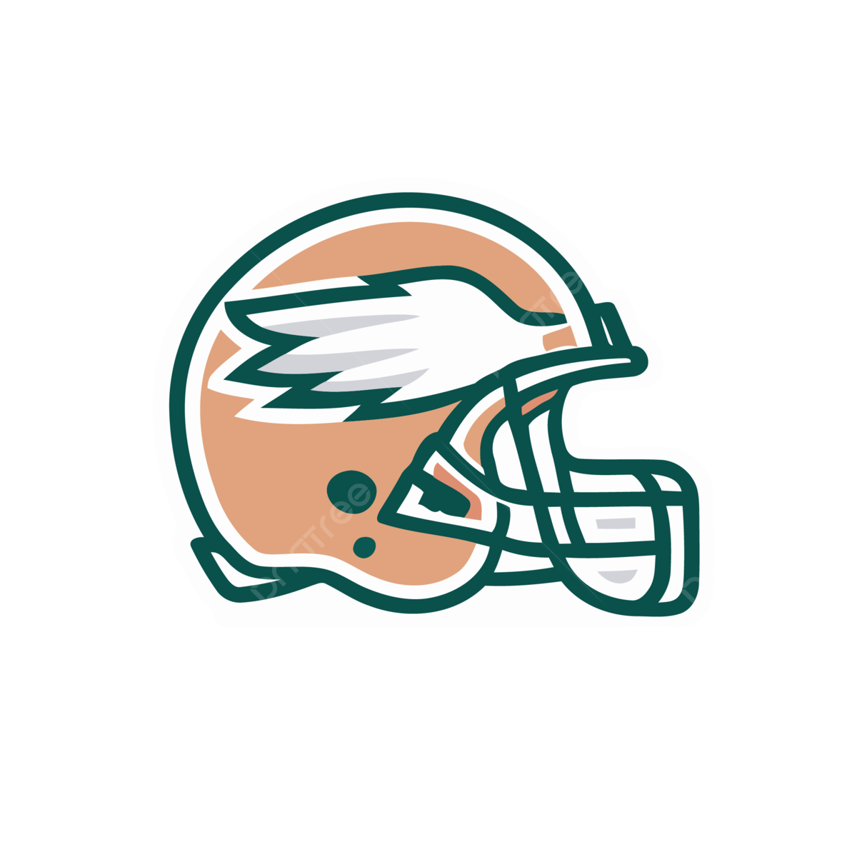 Green color philadelphia eagles sticker illustration vector a lineal icon depicting eagles football on white background vector illustration by flat icon and dribbble behance hd png and vector with transparent background for