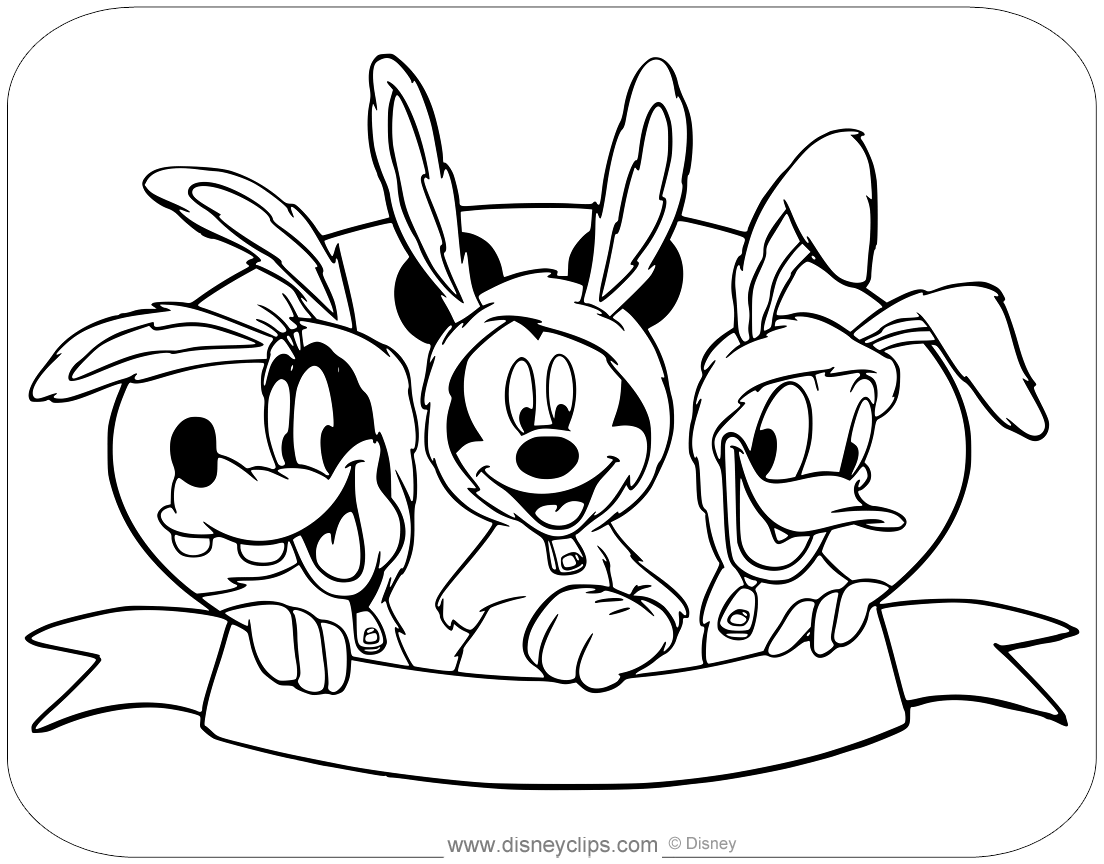 Printable disney easter coloring pages