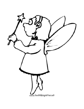 Enchanting fairy coloring page