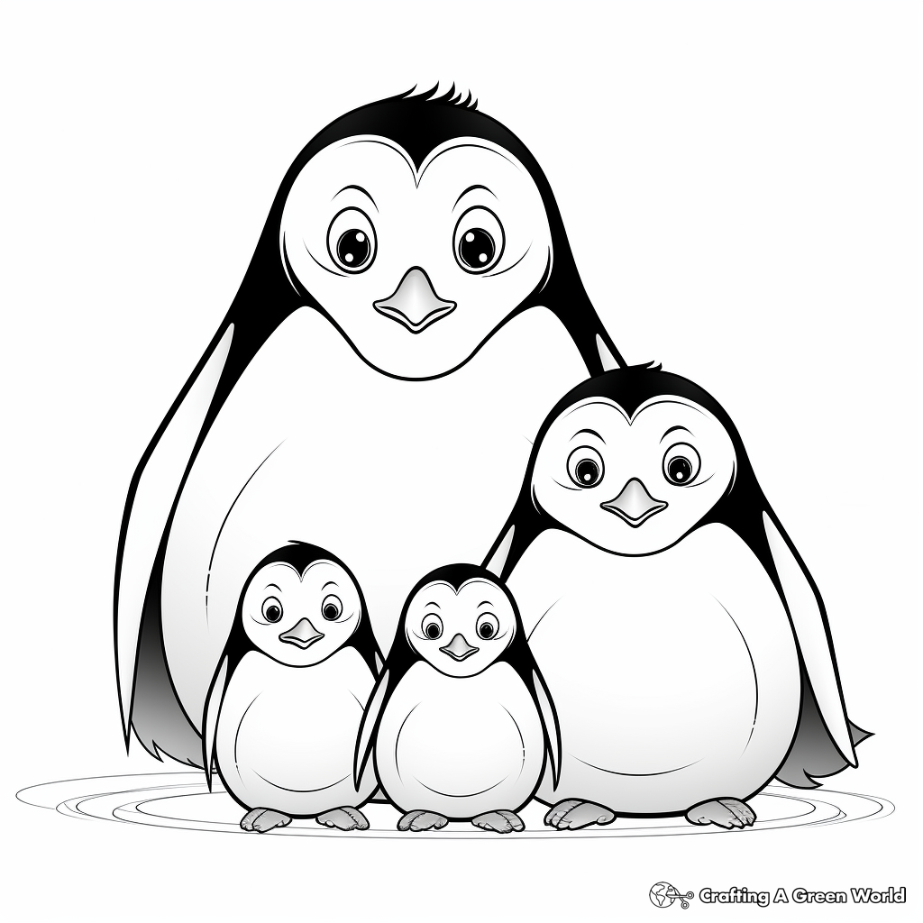 Animal family coloring pages