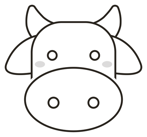 Cow face coloring page free printable coloring pages