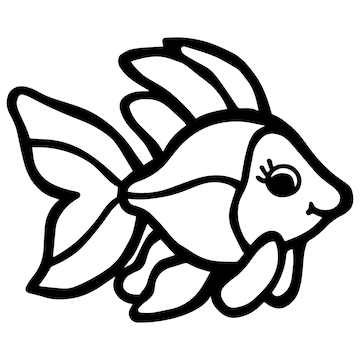 Premium vector kids coloring pages fish coloring page eps file and image