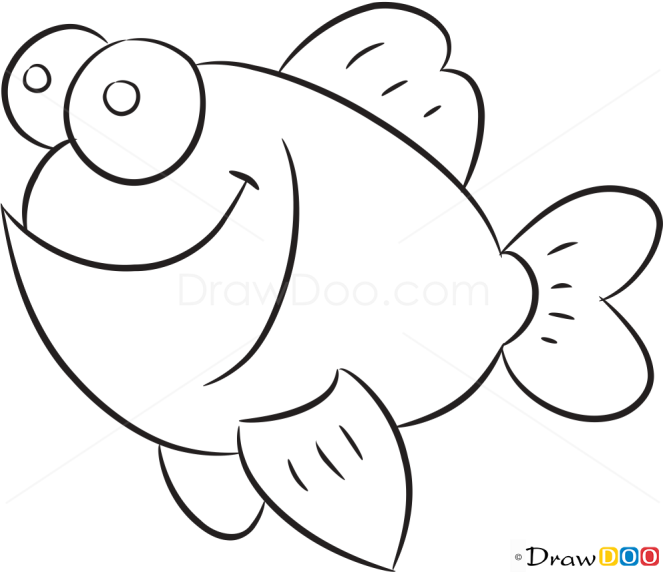 How to draw happy fish sea animals fish drawings drawings drawn fish