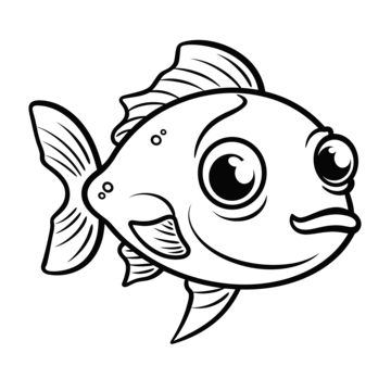 The children coloring page with fish and other characters outline sketch drawing vector fish drawing wing drawing ring drawing png and vector with transparent background for free download