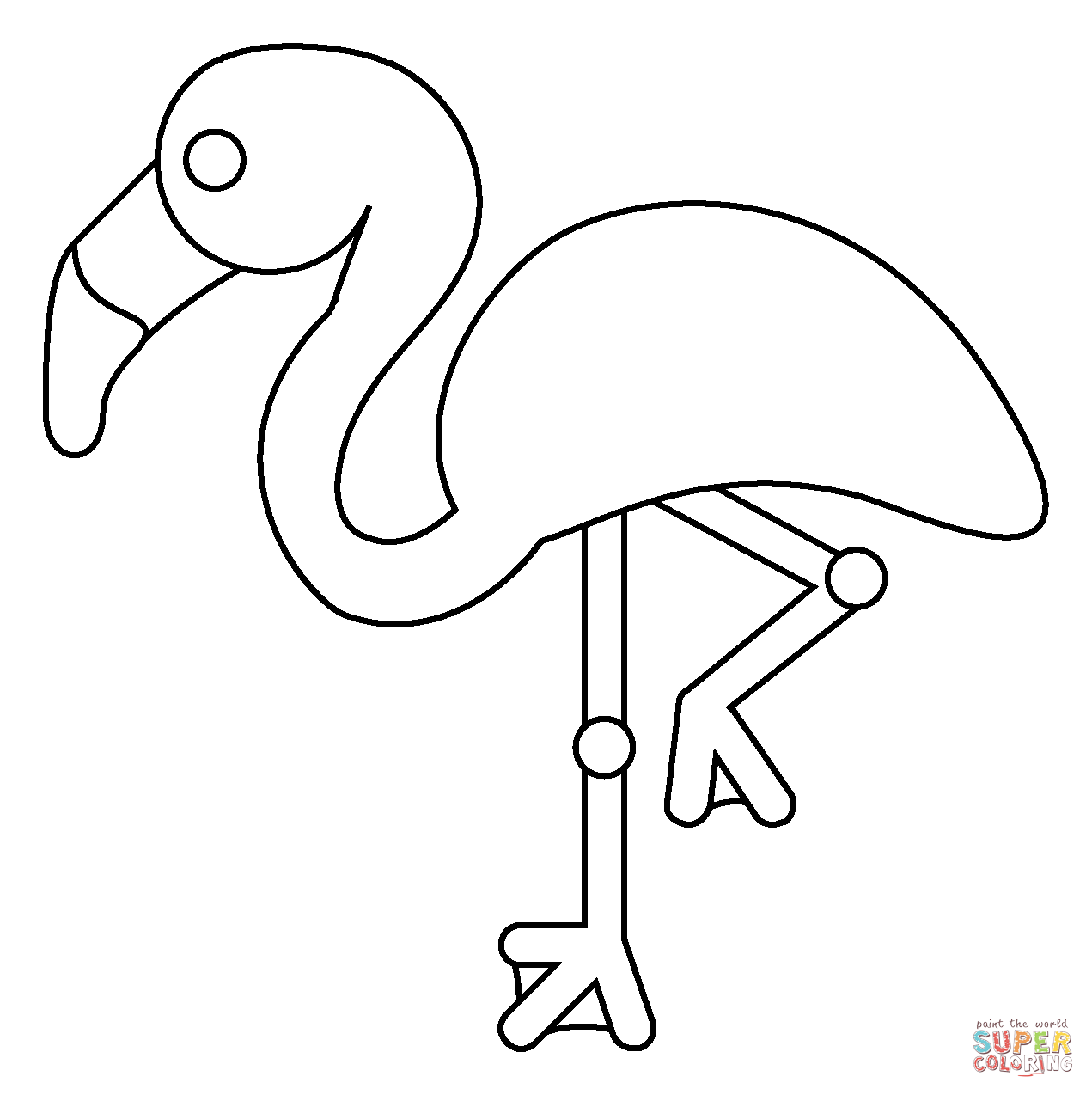 Flamingo emoji coloring page free printable coloring pages