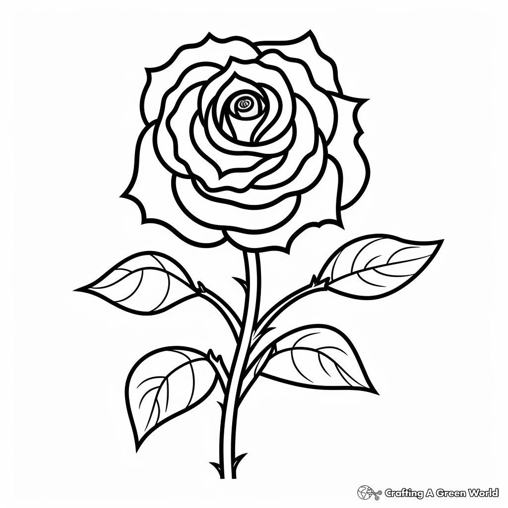 Rose coloring pages