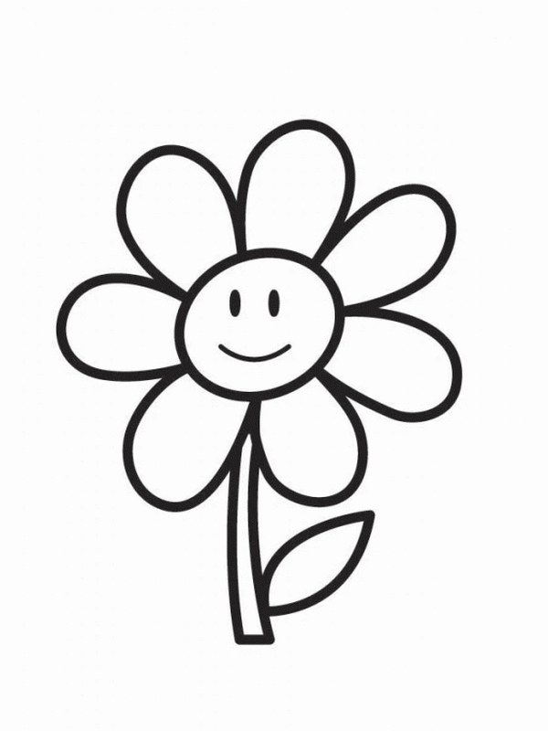 Cute flower coloring pages
