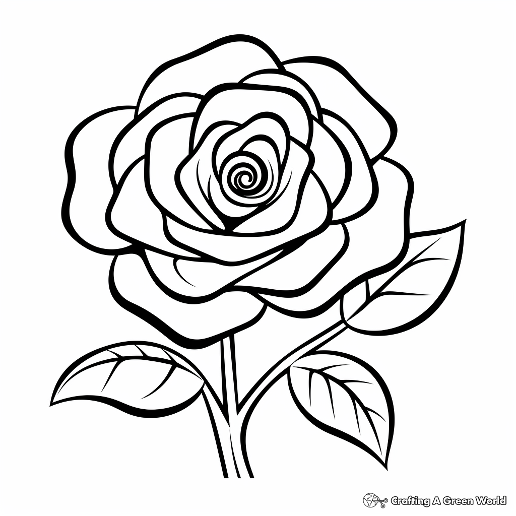 Rose coloring pages