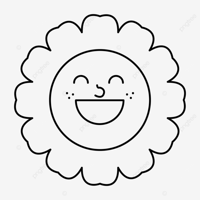 Cute smile flower cartoon coloring book pages for kids vector flower drawing car drawing cartoon drawing png and vector with transparent background for free download