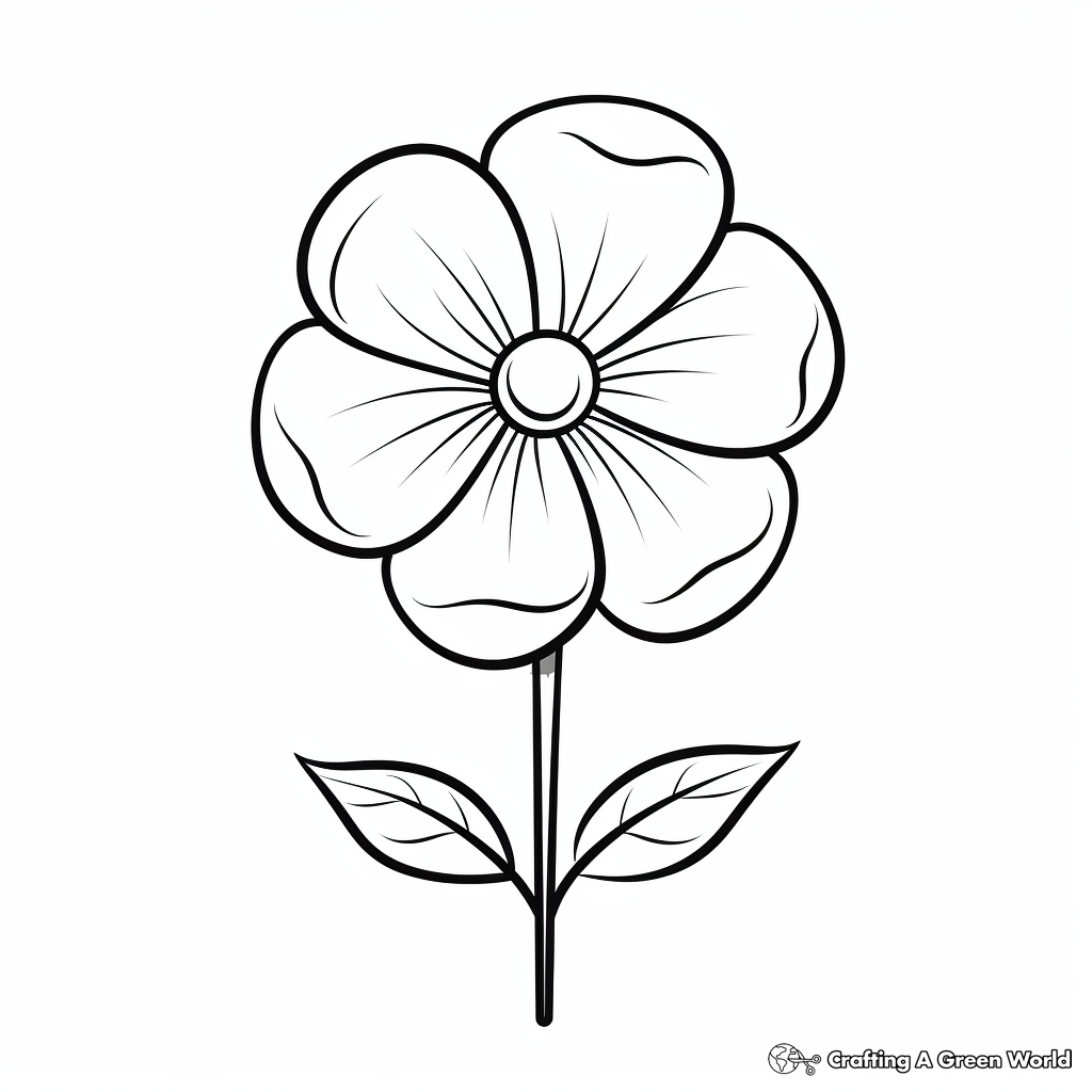 Cute flower coloring pages