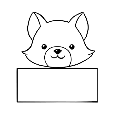 Premium vector fox cartoon animal cute kawaii doodle coloring page drawing
