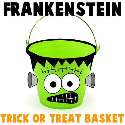 How to make a frankenstein trick or treat basket
