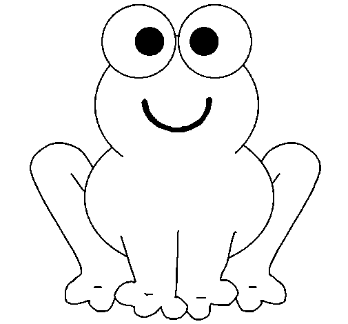 Smiling frog coloring page
