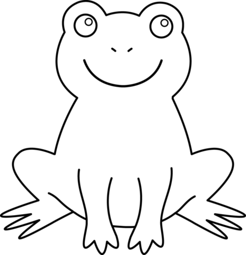 Outline of cartoon frog frog coloring pages frog outline frog crafts