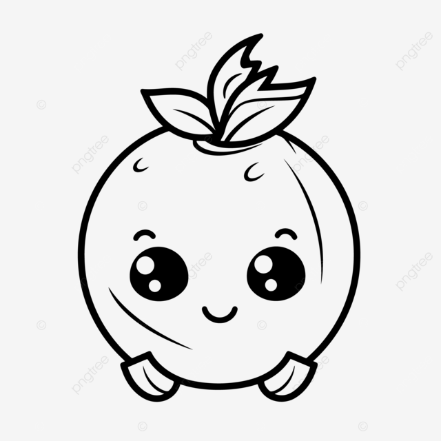 Cute cartoon fruit coloring page outline sketch drawing vector car drawing cartoon drawing fruit drawing png and vector with transparent background for free download