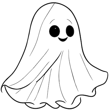 Premium vector simple mini cartoon ghost vector illustration